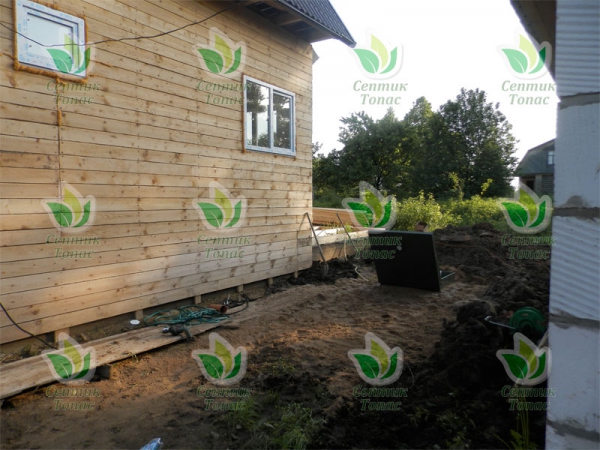 Монтаж септика Топас 6 Long ПР